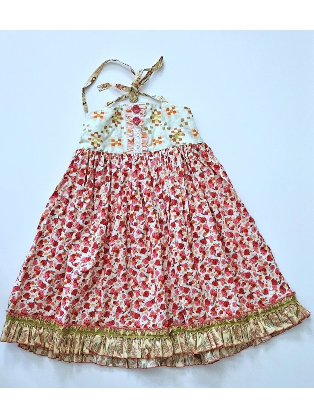 Matilda Jane 8 Dragonfruit Ellie Halter Roundabout Dress Numbered 8/9